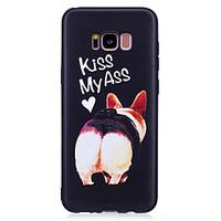 For Samsung Galaxy S8 S8 Plus Case Cover Alphabet Puppy Pattern Painted Feel TPU Soft Case Phone Case S7 Edge S7