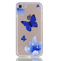 For IPhone 7 7plus 6S 6plus 5S 5 Butterfly Flowers Pattern Relief Varnish TPU Material Does not fade phone case