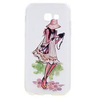 For Samsung Galaxy A5(2017) A3(2017) Phone Case Travel Girl Pattern Soft TPU Material Phone Case