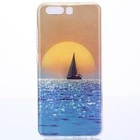 For Huawei P10 TPU Blue sea sailing Case Cover protective cover