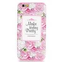 For Apple iPhone 7 7Plus Case Cover Pattern Back Cover Case Word / Phrase Flower Soft TPU 6s Plus 6 Plus 6s 6