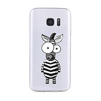 For Samsung Galaxy S7 Edge S6 Transparent Pattern Case Back Cover Case Cartoon Zebra Soft TPU for S7 S6 edge plus S6 edge S6 Active S5 S4