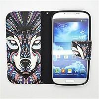 For Samsung Galaxy Case Card Holder / with Stand / Flip / Pattern Case Full Body Case Animal PU Leather Samsung S4