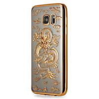 For Samsung Galaxy S7 edge S7 Case Cover Plating Pattern Back Cover Case Dragon Animal Soft TPU