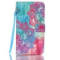 For Samsung Galaxy Case Wallet / Card Holder / with Stand / Flip Case Full Body Case Flower PU Leather Samsung J5 (2016)