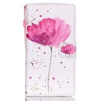 For Huawei Case / P8 Lite Wallet / Card Holder / with Stand Case Full Body Case Flower Hard PU Leather Huawei Huawei P8 Lite