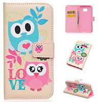 For Samsung Galaxy Case Card Holder / with Stand / Flip / Magnetic / Pattern Case Full Body Case Owl PU Leather SamsungA5(2016) /