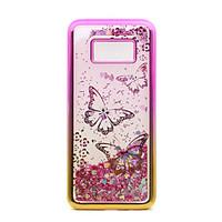 For Samsung Galaxy S8 Plus S8 TPU Material Plating Laser Carving Quicksand Phone Case S7 Edge S7