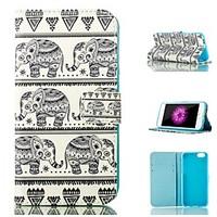 For iPhone 6 Case / iPhone 6 Plus Case Wallet / Card Holder / with Stand / Flip / Pattern Case Full Body Case Elephant Hard PU Leather