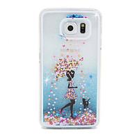 For Samsung Galaxy Case Flowing Liquid Case Back Cover Case Cartoon PC Samsung S6 edge / S6