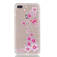 For iPhone 7Plus 7 TPU Material Butterfly Flowers Pattern Relief Phone Case 6s Plus 6Plus 6S 6 SE 5s 5
