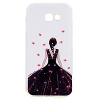 For Samsung Galaxy A5(2017) A3(2017) Phone Case Black Dress Girl Pattern Soft TPU Material Phone Case