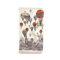 For iPhone 5 Case Wallet / with Stand / Flip Case Full Body Case Balloon Hard PU Leather iPhone SE/5s/5