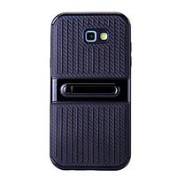 For Samsung Galaxy A3(2017) A5(2017) Case Cover with Stand Back Cover Solid Color Hard TPU A7(2017)
