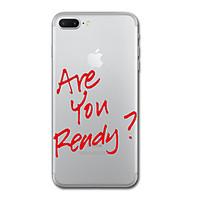 For iPhone 7 Plus 7 Case Cover Transparent Pattern Back Cover Case Word / Phrase Soft TPU for iPhone 6s Plus 6s 6 Plus 6 5s 5 SE