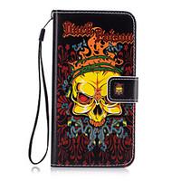 For Wallet / Card Holder / with Stand Case Back Cover Case Skull Hard PU Leather for Samsung A7(2016) / A5(2016) / A3(2016) / A7 / A5 / A3
