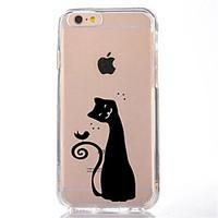 For Transparent Pattern Case Back Cover Case Cartoon Cat Soft TPU for IPhone 7 7Plus iPhone 6s 6 Plus iPhone 6s 6 iPhone 5s 5 5E 5C 4S 4