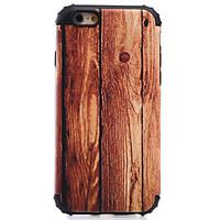 For Shockproof Wood Grain Pattern Magnetic Absorption Case Back Cover Case Silicone And PC for Apple iPhone 7 Plus 7 6 5 SE