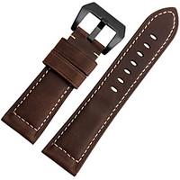 For Suunto ESSENTIAL 24mm ZETHYDUM Watch Band Strap Solid color Leather Classic Buckle