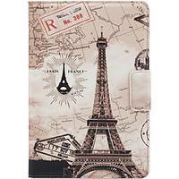 For Apple iPad Mini 3/2/1 Case Cover with Stand Auto Sleep / Wake Flip Magnetic Pattern Full Body Case Eiffel Tower Hard PU Leather