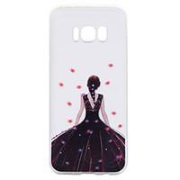For Samsung Galaxy S8 Plus S8 Phone Case Black Dress Girl Pattern Soft TPU Material Phone Case