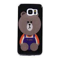 For Samsung Galaxy S8 S8 Plus Case Cove Bear Pattern Flash Powder IMD Process TPU Material Phone Case S7 S6 Edge