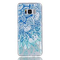 For Samsung Galaxy S8 S8 Plus Blue and white Pattern Relief Varnish does Not Fade TPU Material Phone Case S7 S7 Edge S6 S5