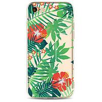 For Apple iPhone 7 7 Plus 6S 6 Plus Case Cover Green Leaf Safflower Pattern Painted High Penetration TPU Material Soft Case Phone Case