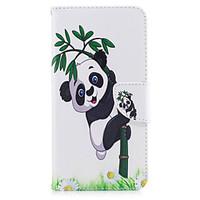 For iPhone 7Plus 7 Phone Case PU Leather Material Panda Bamboo Pattern Painted Phone Case 6s Plus 6Plus 6S 6 SE 5s 5