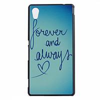For Sony Case Pattern Case Back Cover Case Word / Phrase Hard PC for Sony Sony Xperia M4 Aqua
