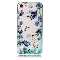 For Apple iPhone 7 7 Plus 6S 6 Plus SE 5S 5 Case Cover Butterfly Love Flower Pattern Painted Relief High Penetration TPU Material Phone Case