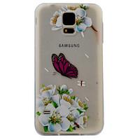 For Samsung Galaxy S7 S6 S5 Edge Case Cover White Butterfly Pattern Painting Super Soft TPU Material