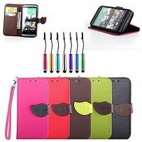 For HTC Case Card Holder / Wallet / with Stand / Flip Case Full Body Case Solid Color Hard PU Leather HTC