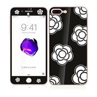 For Apple iPhone 7 Plus 5.5 Tempered Glass with Soft Edge Full Screen Coverage Front and Back Screen Protector Flower Pattern