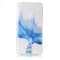 For LG G6 Case Cover Blue Fish Tail Pattern Painted Relief High Penetration TPU Material Phone Case