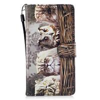 For Huawei P8 Lite (2017) P9 Lite Case Cover Owl Pattern Painted Card Stent PU Material Phone Case Mate 9 Honor 5C Honor 8 Honor 7