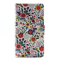 For Huawei Case / P9 Lite / P8 Lite Wallet / Card Holder Case Full Body Case Flower Hard PU Leather HuaweiHuawei P9 Lite / Huawei P8 Lite