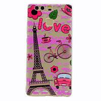 For Case Cover Transparent Pattern Back Cover Case Eiffel Tower Soft TPU for HuaweiHuawei P10 Plus Huawei P10 Lite Huawei P10 Huawei P9