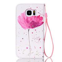 For Samsung Galaxy S7 Edge Wallet / Card Holder / with Stand / Flip Case Full Body Case Flower PU Leather Samsung S7 edge / S7