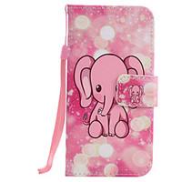 For iPhone 7Plus 7 6s Plus 6Plus 6S 6 SE 5s 5 PU Leather Material Pink Elephant Embossed Protective Cover