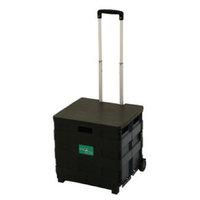 FOLDING SHOP CART W/LID BLK/GRY 383360