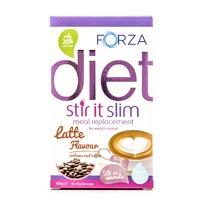 forza stir it slim hot meal replacement drink latte 3 x 55g 3x 55 g