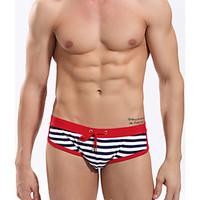 Foreign Striped Boxer Swim Trunks Men\'s Swim Briefs