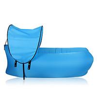 Fonoun Inflatable Hangout Air Sleep Camping Bed Sleeping Bags Beach Sofa Lounge Lazy Chair 10 Seconds Open with Shelter FS01