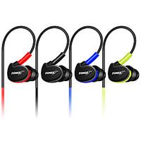 Fonge S500 3.5mm Wired Earphone Noice Cancelling In Ear Headset Stereo Headsets with Mic Waterproof Sweatproof Sport Earphones for Mobile Phones