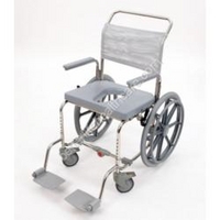 Folding Self Propelled Shower Chair Commode 20in