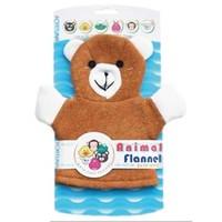 Fortuna Animal Flannel Bath Mitt Bear