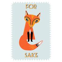 for fox sake tea towel