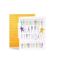 Fold-Out Typographic Happy Birthday Card