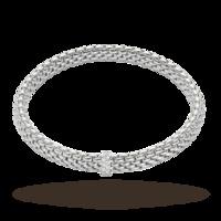 fope 18ct white gold vendome flexit 010ct diamond bracelet